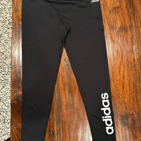 Adidas AEROREADY Prime Green High-Waisted Women's Logo Leggings Size L - Picture 4 of 10